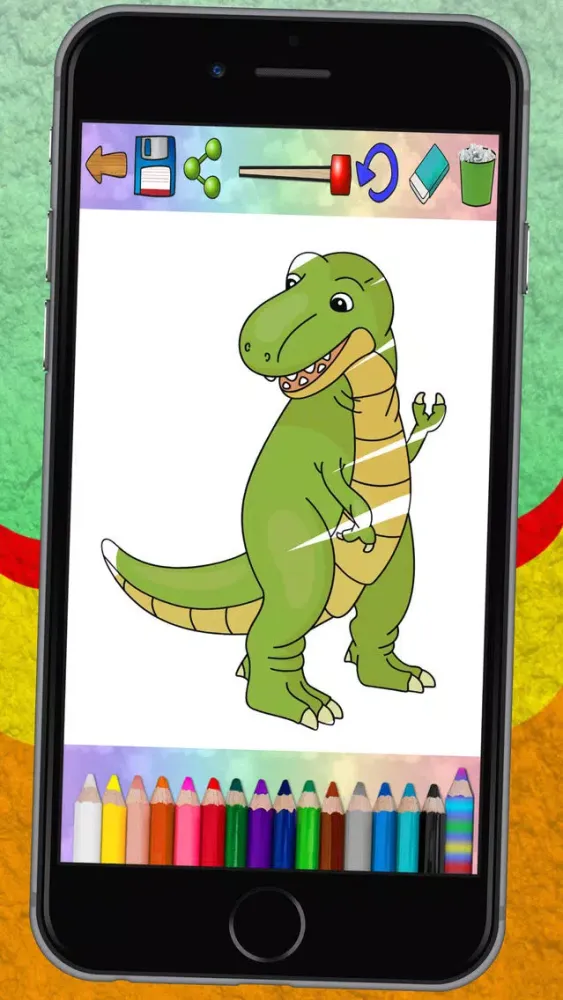 Captures d'écran de Connect dots and paint dinosaurs (dinos coloring book for kids) - Premium