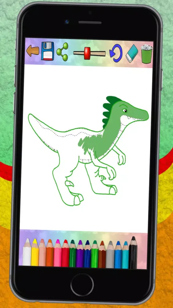 Captures d'écran de Connect dots and paint dinosaurs (dinos coloring book for kids) - Premium