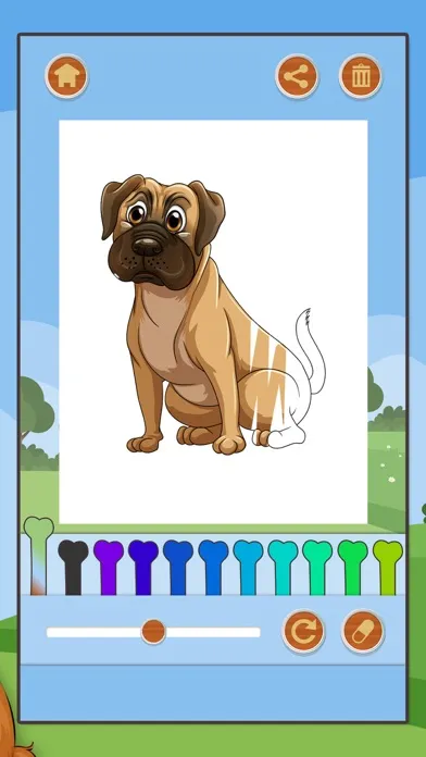 Zrzuty ekranu Dogs Coloring Book Game