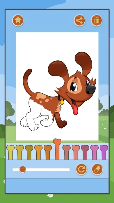Zrzuty ekranu Dogs Coloring Book Game