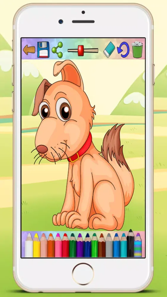 Coloring book paint dogs puppies educational games children - Premium स्क्रीनशॉट