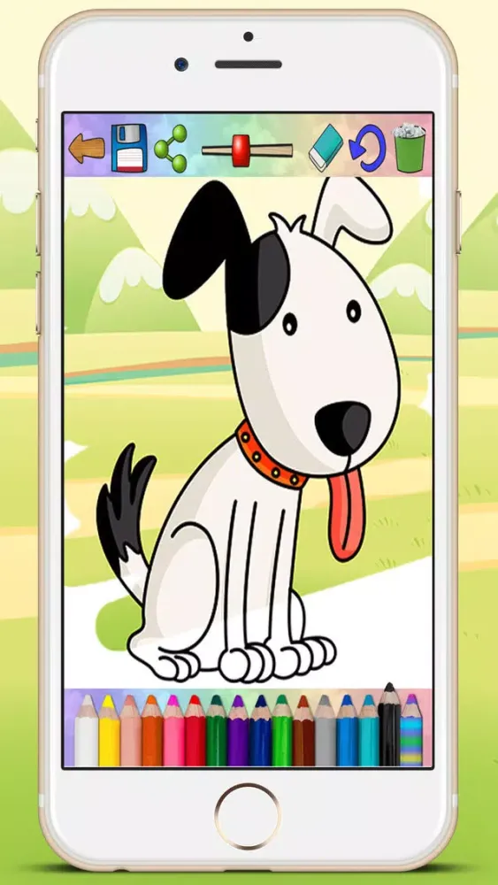 Coloring book paint dogs puppies educational games children - Premium स्क्रीनशॉट