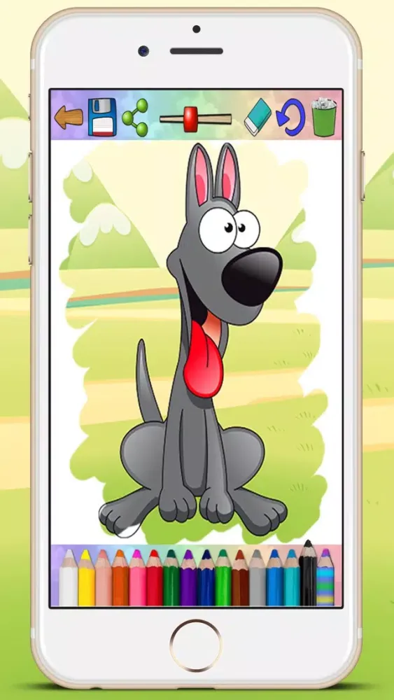 Coloring book paint dogs puppies educational games children - Premium स्क्रीनशॉट