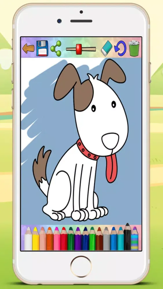 Coloring book paint dogs puppies educational games children - Premium स्क्रीनशॉट