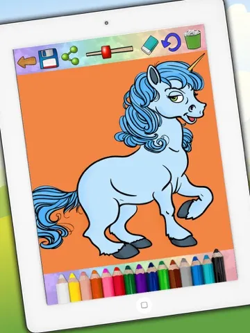 Unicorns and ponies - drawings to paint and coloring book iPad  स्क्रीनशॉट