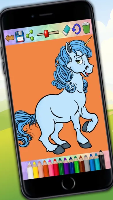 Unicorns and ponies - drawings to paint and coloring book स्क्रीनशॉट