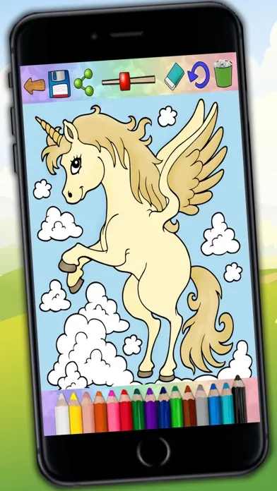 Unicorns and ponies - drawings to paint and coloring book स्क्रीनशॉट