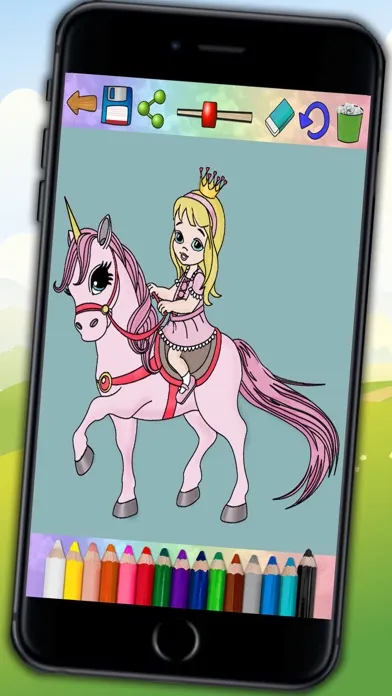 Unicorns and ponies - drawings to paint and coloring book स्क्रीनशॉट