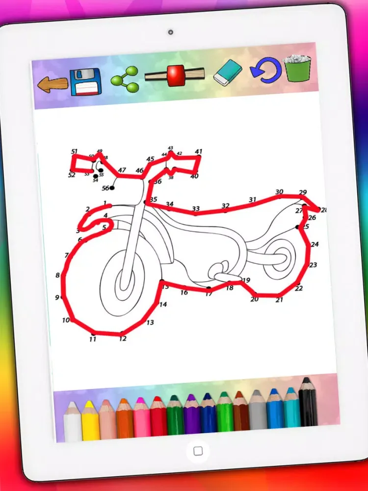ภาพหน้าจอของ Connect dots & paint drawings coloring book - Pro iPad 