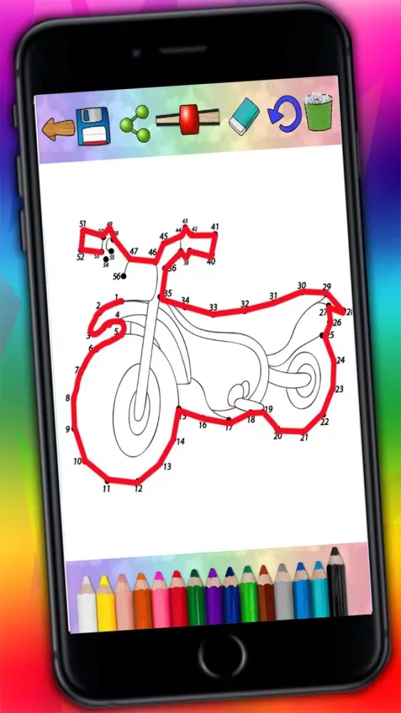 ภาพหน้าจอของ Connect dots & paint drawings coloring book - Pro