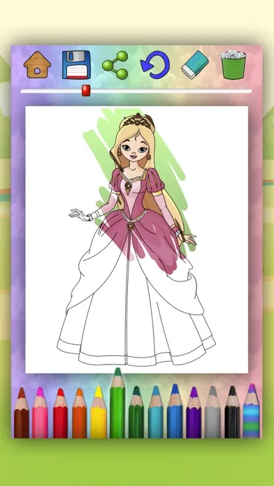 ภาพหน้าจอของ Magic Princess - Coloring Book