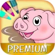 Color Farm Animals Coloring book - Premium Color Farm Animals Coloring book - Premium