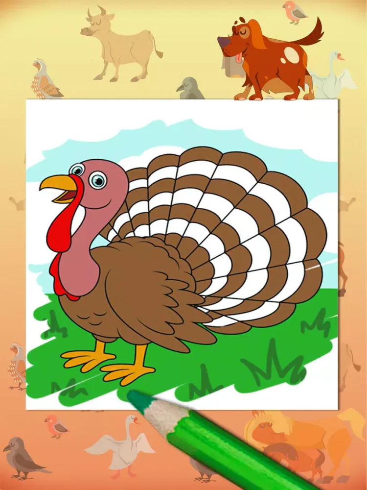 Color Farm Animals Coloring book - Premium iPad  Screenshots
