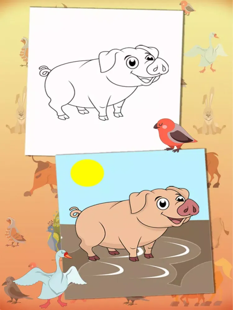 Color Farm Animals Coloring book - Premium iPad  Screenshots