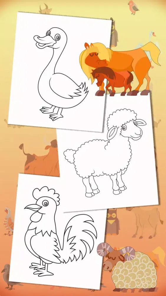 Color Farm Animals Coloring book - Premium Screenshots