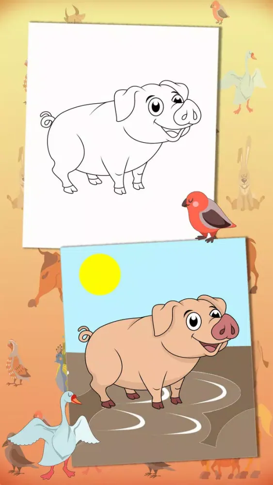 Color Farm Animals Coloring book - Premium Screenshots