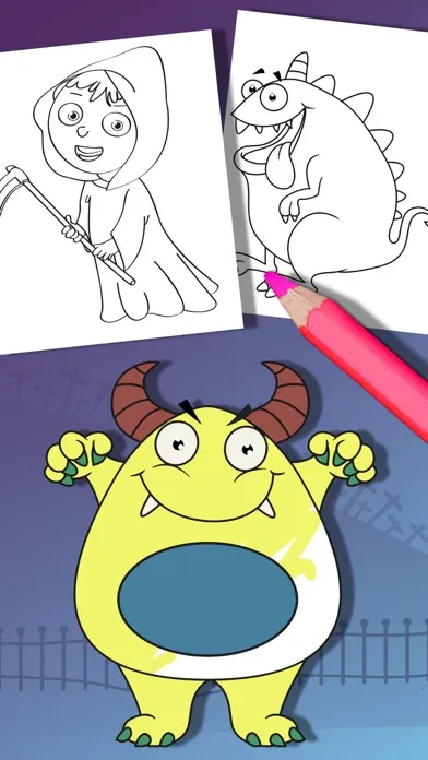 Halloween coloring pages – Paint monsters & zombie स्क्रीनशॉट