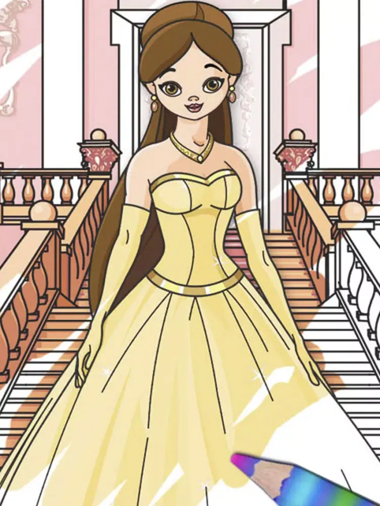 Ảnh chụp màn hình của Fairy princess coloring book for kids – Pro iPad 