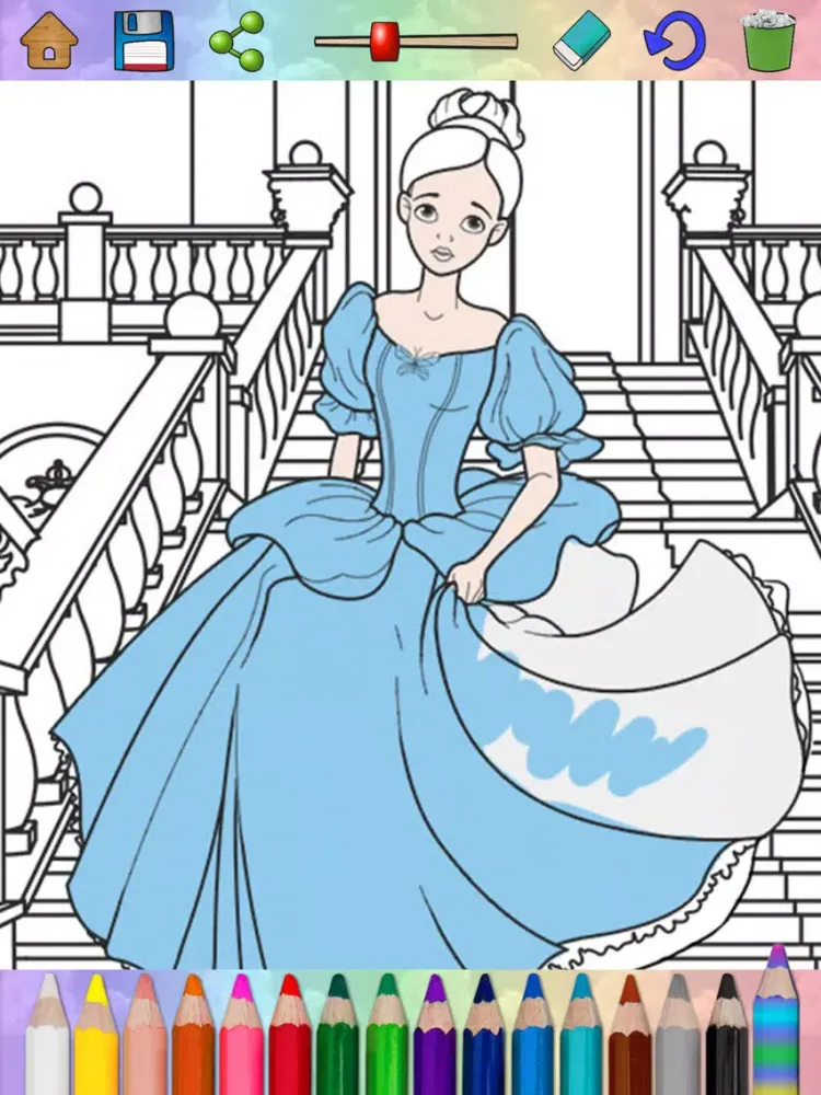 Ảnh chụp màn hình của Fairy princess coloring book for kids – Pro iPad 