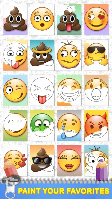 صور Emoticon Coloring book