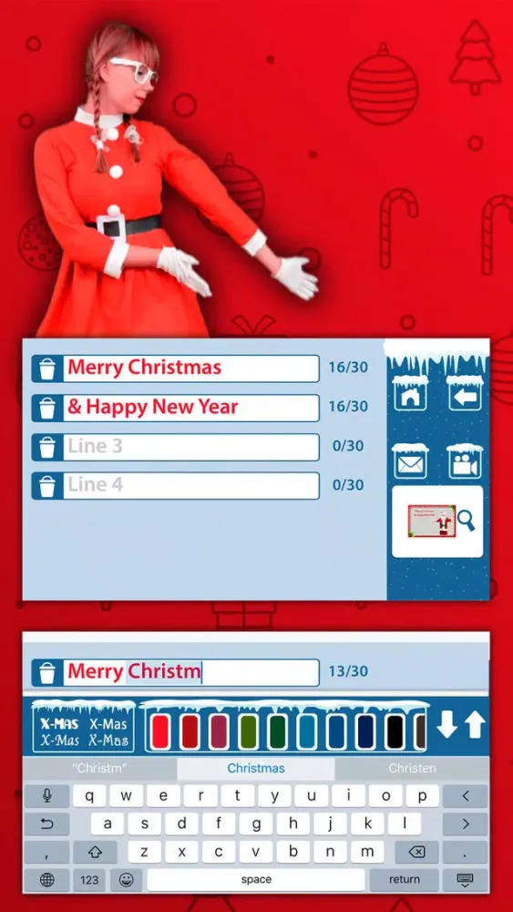 Personalized Xmas greetings Screenshots
