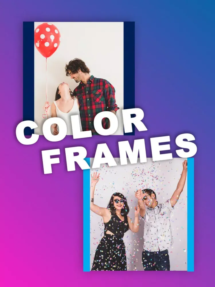 Photo frames with color iPad  স্ক্রিনশট