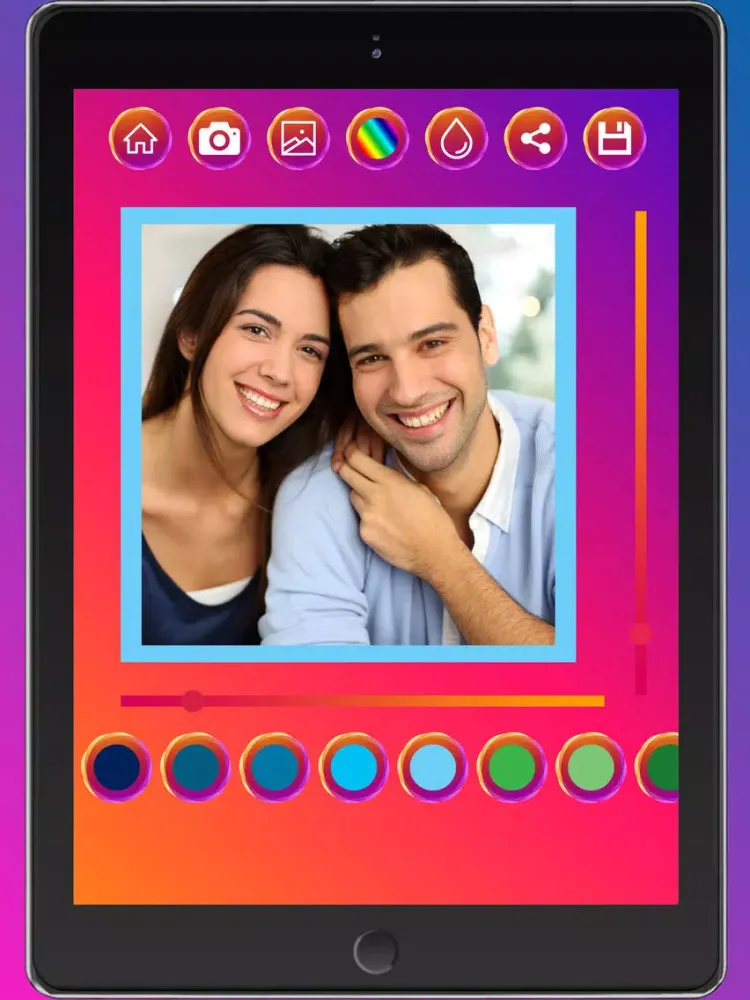 Photo frames with color iPad  স্ক্রিনশট