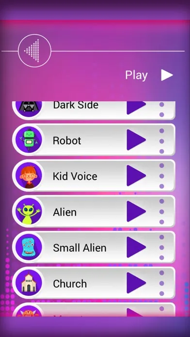 Capturas de tela do Voice Changer Sounds Effects
