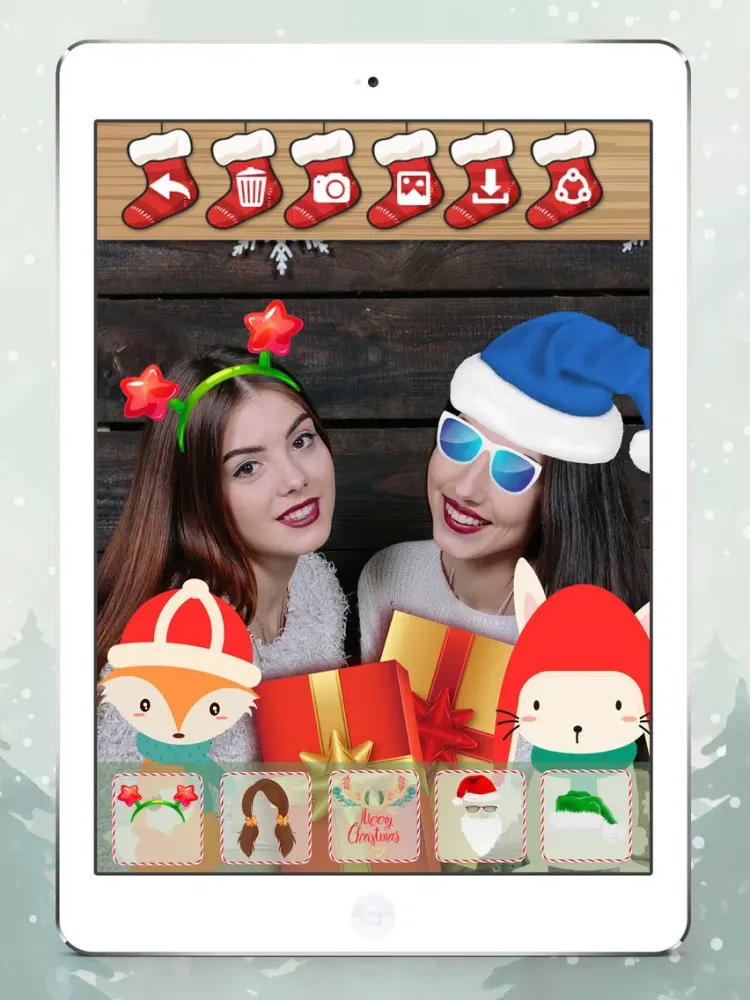 Christmas Funny Face Effects iPad  Screenshots