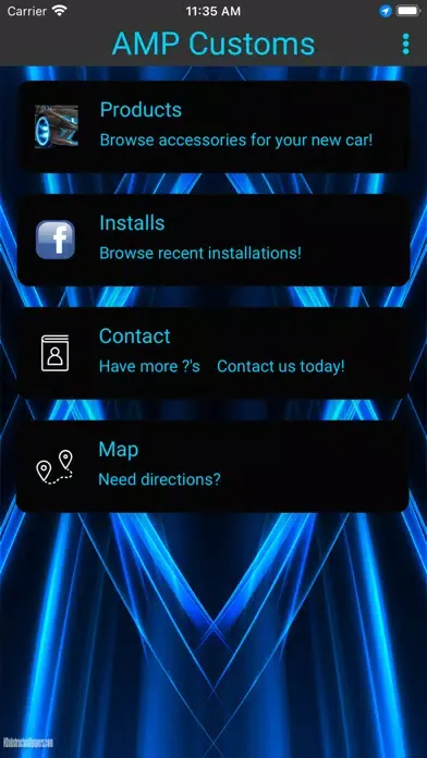Capturas de pantalla de AMP Customs