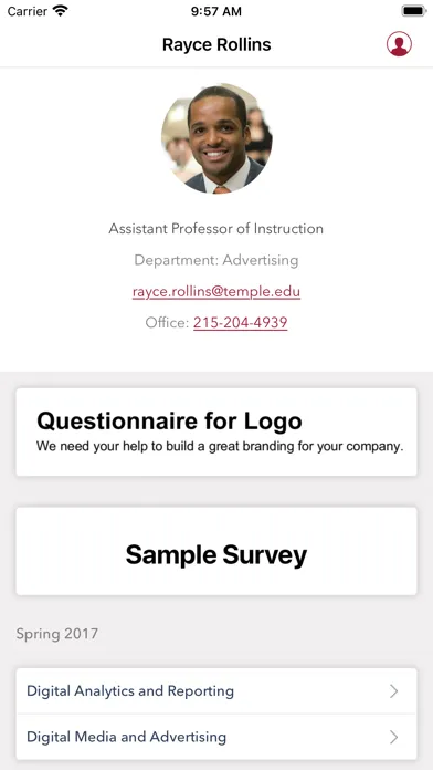 Prof Rollins Courses App Screenshots
