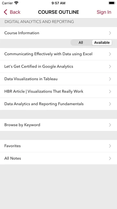 Prof Rollins Courses App Screenshots