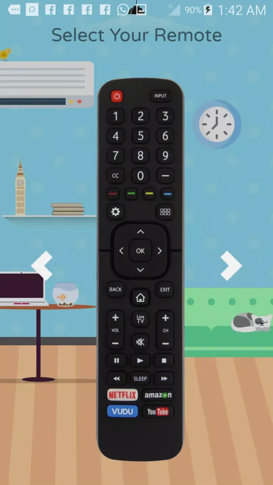 Capturas de tela do Remote For Hisense TV -WiFi/IR