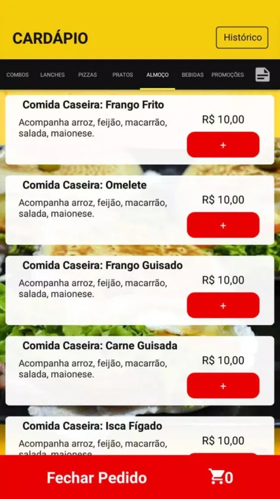 Captures d'écran de R Fortes Lanchonete & Pizzaria