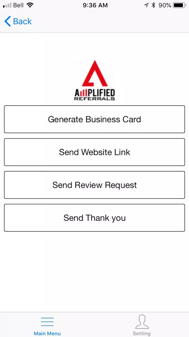 Tangkapan skrin Amplified Referrals