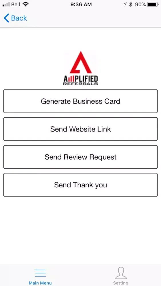 Zrzuty ekranu Amplified Referrals