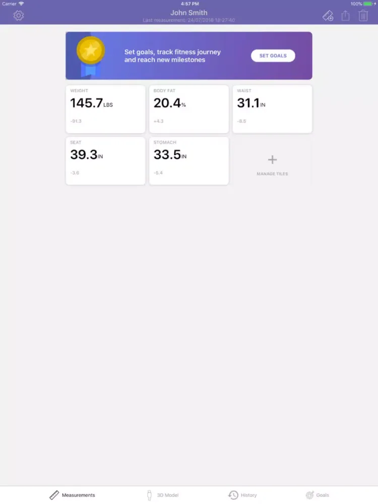 ภาพหน้าจอของ ShapeTrax by Size Stream iPad 