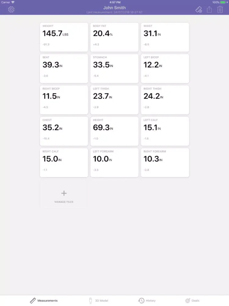 ภาพหน้าจอของ ShapeTrax by Size Stream iPad 