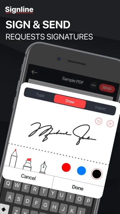 Captures d'écran de eSign, Fill, Sign PDF Signline