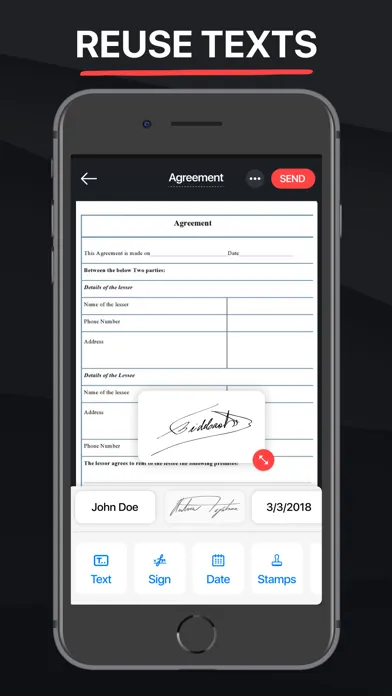 Captures d'écran de eSign, Fill, Sign PDF Signline