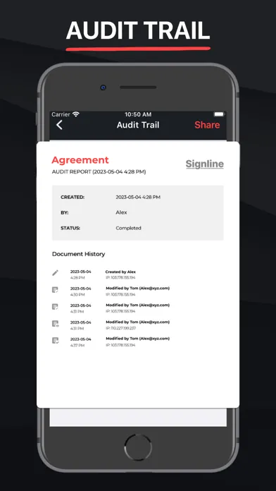 Captures d'écran de eSign, Fill, Sign PDF Signline