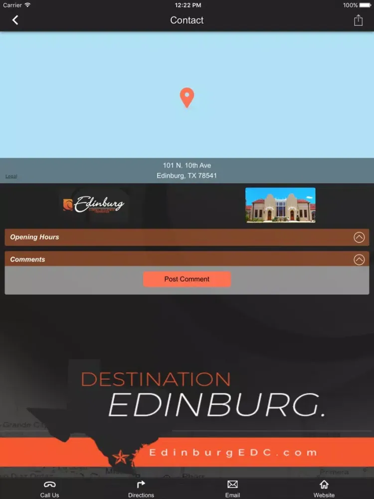 Tangkapan layar Edinburg EDC iPad 