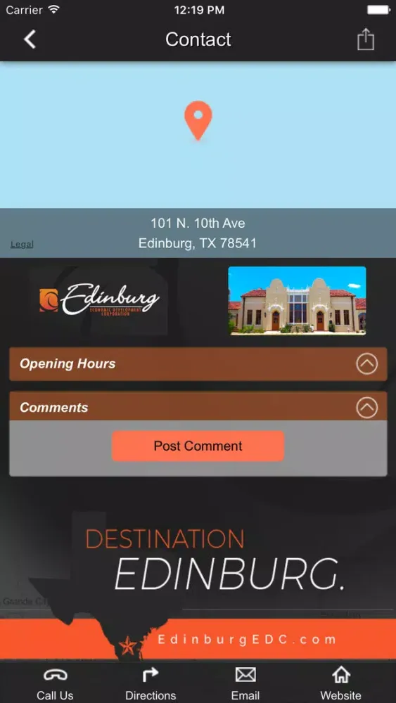 Tangkapan layar Edinburg EDC