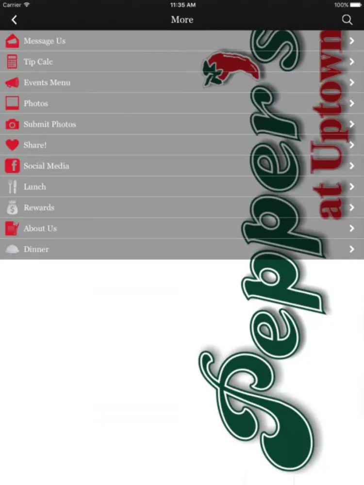Pepper’s at Uptown iPad  سکرین شاٹس
