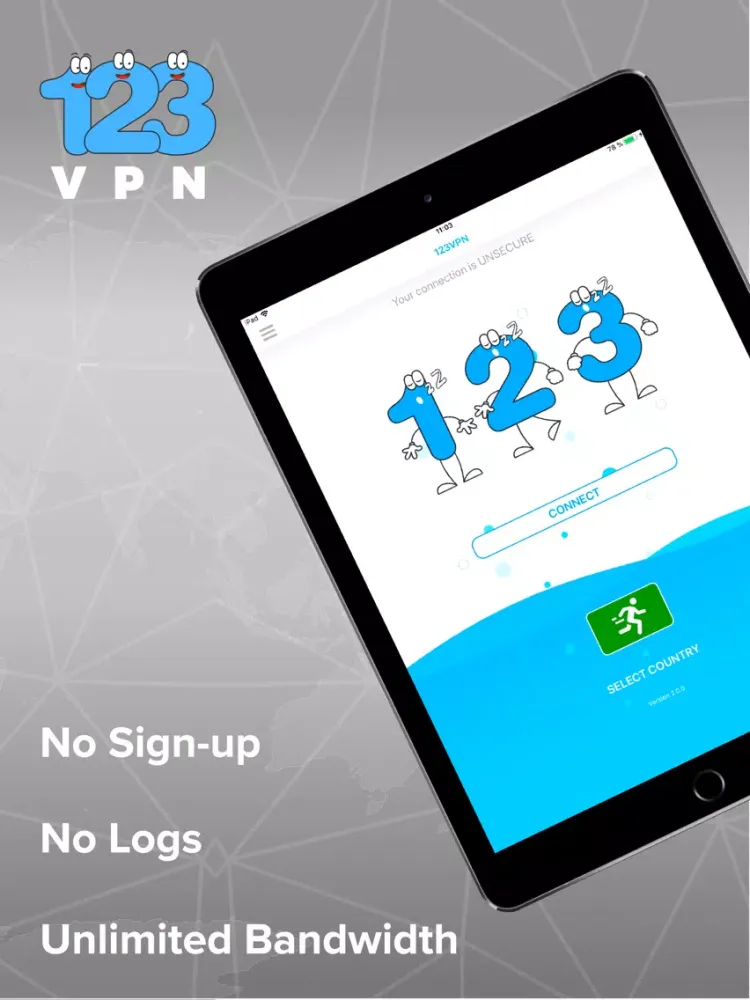123VPN - Simple VPN iPad  Screenshots