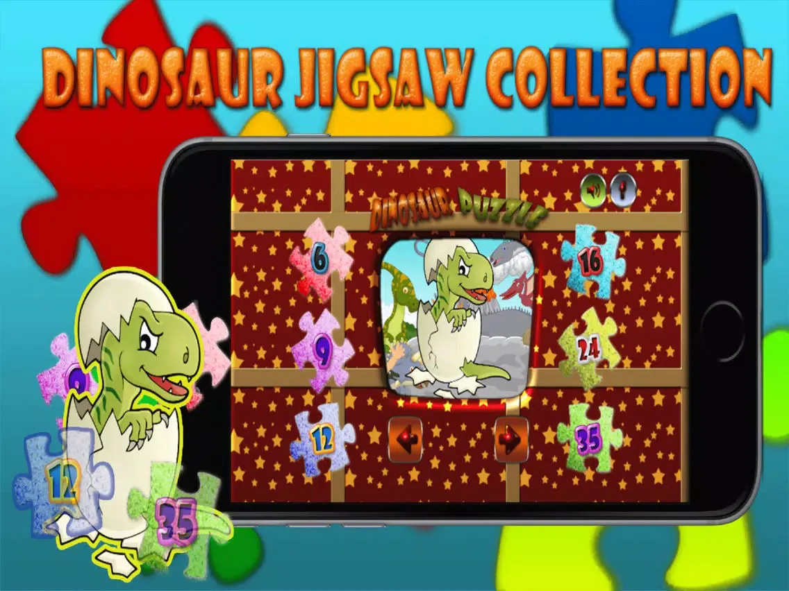 Dinosaur Jigsaw Collection To Learning For Kids iPad 应用截图