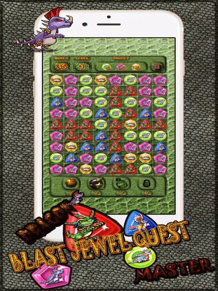 Ảnh chụp màn hình của Dragon Blast Jewel Quest Master iPad 