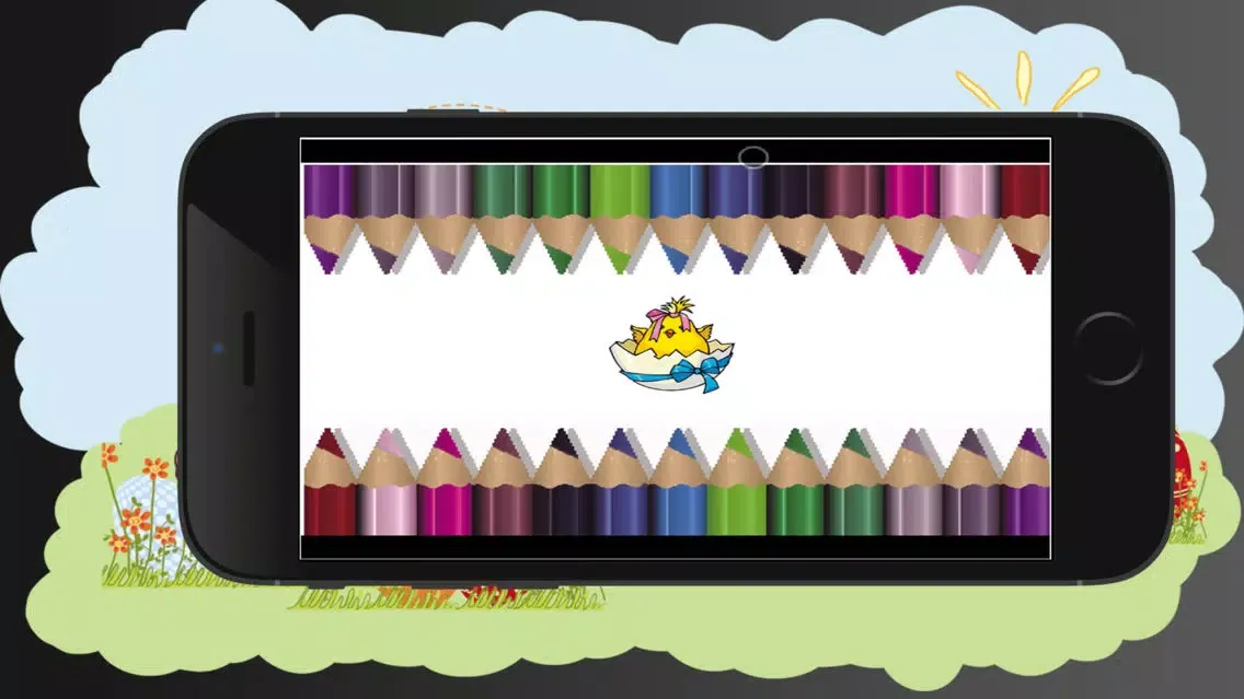 easter coloring book - my game free for children with eggs, happy a rabbits, chickens and chicks - colouring kids For iPhone and iPad Screenshots