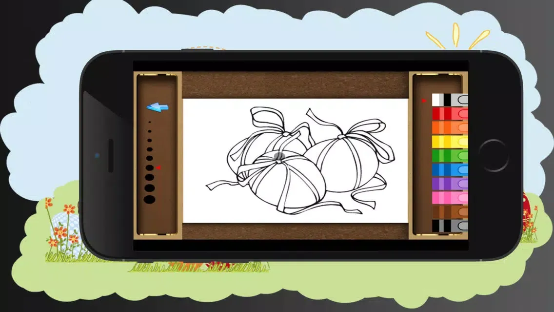 easter coloring book - my game free for children with eggs, happy a rabbits, chickens and chicks - colouring kids For iPhone and iPad Screenshots