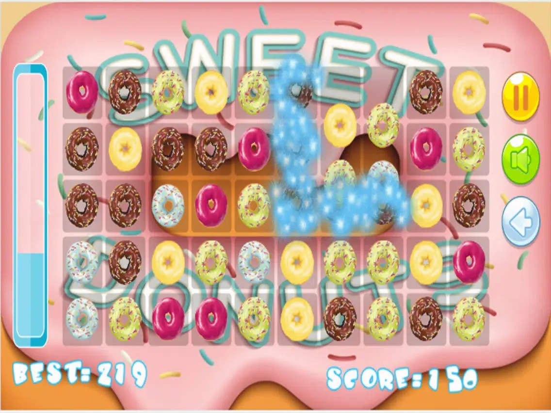 explosive donuts match - hot a mini donut games free for boy and girl iPad  스크린샷